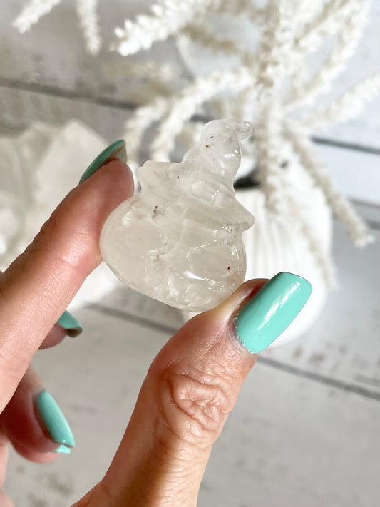 Halloween Pumpkin ~ Clear Quartz