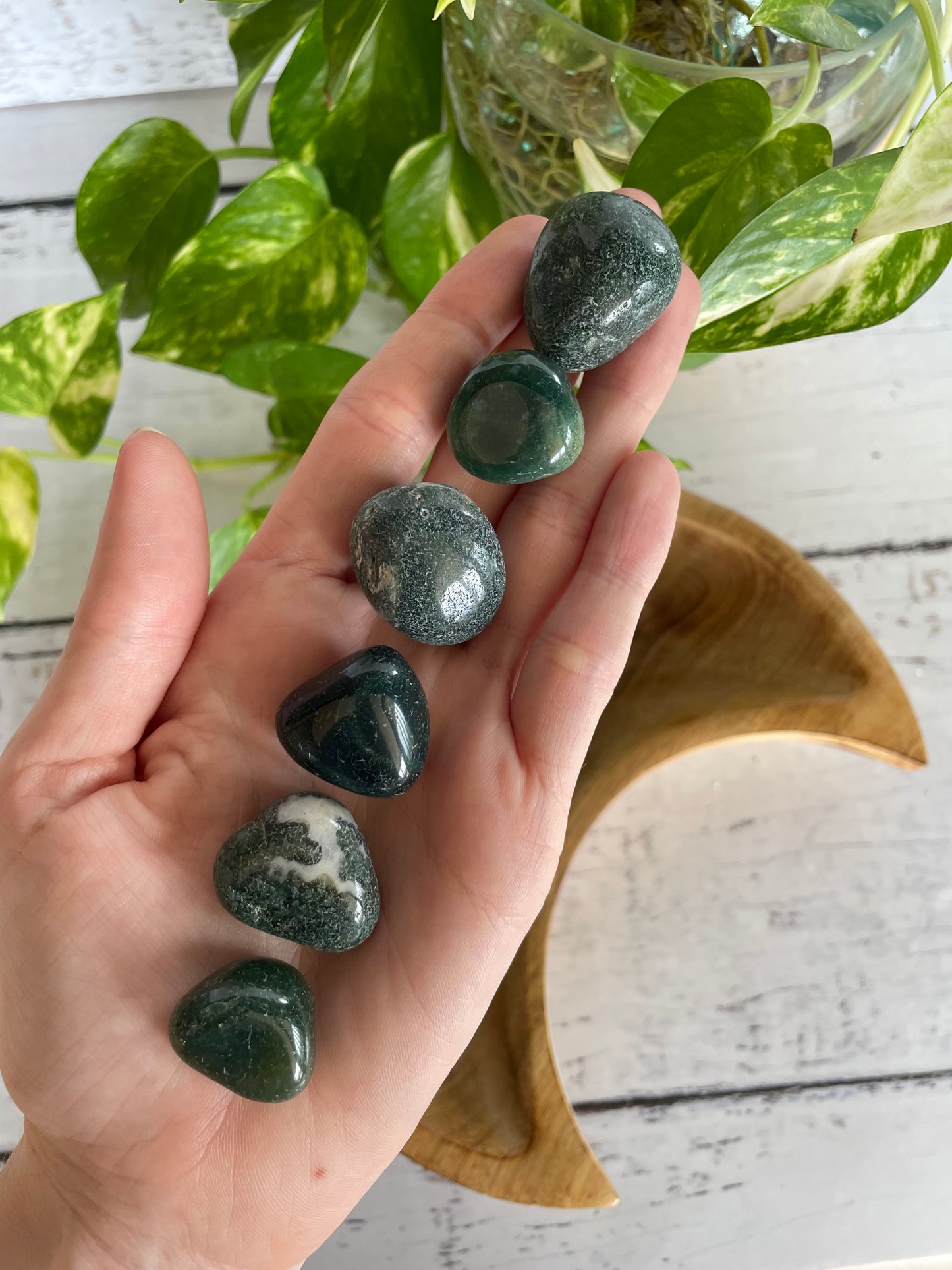 Moss Agate Tumble Stones