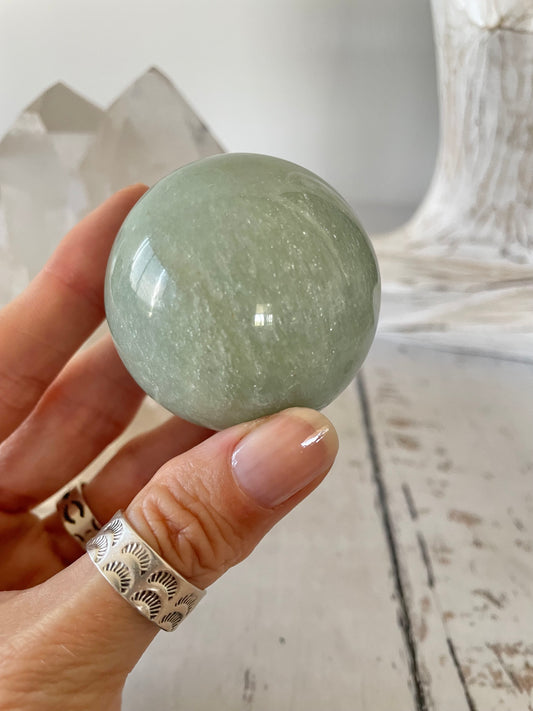 Green Aventurine Sphere Includes Holder