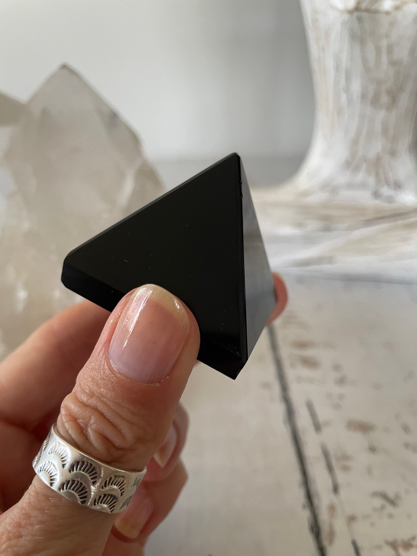 Black Obsidian Pyramid