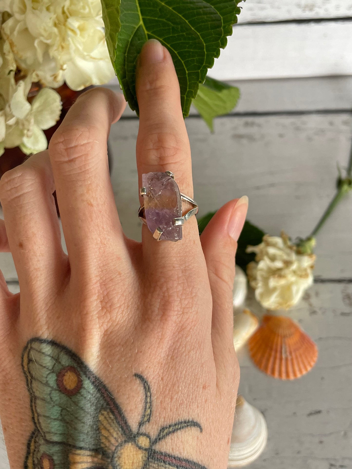 Ametrine Silver Raw Ring