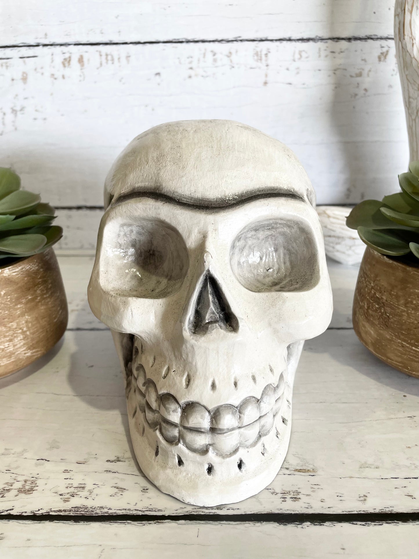 Mango Wood ~ Greywash Skull