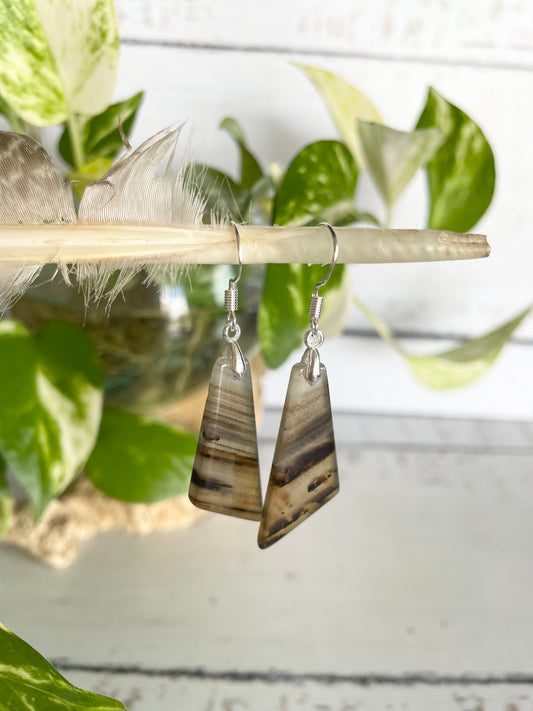 SweetGrass Studio ~ Montana Agate Dangles