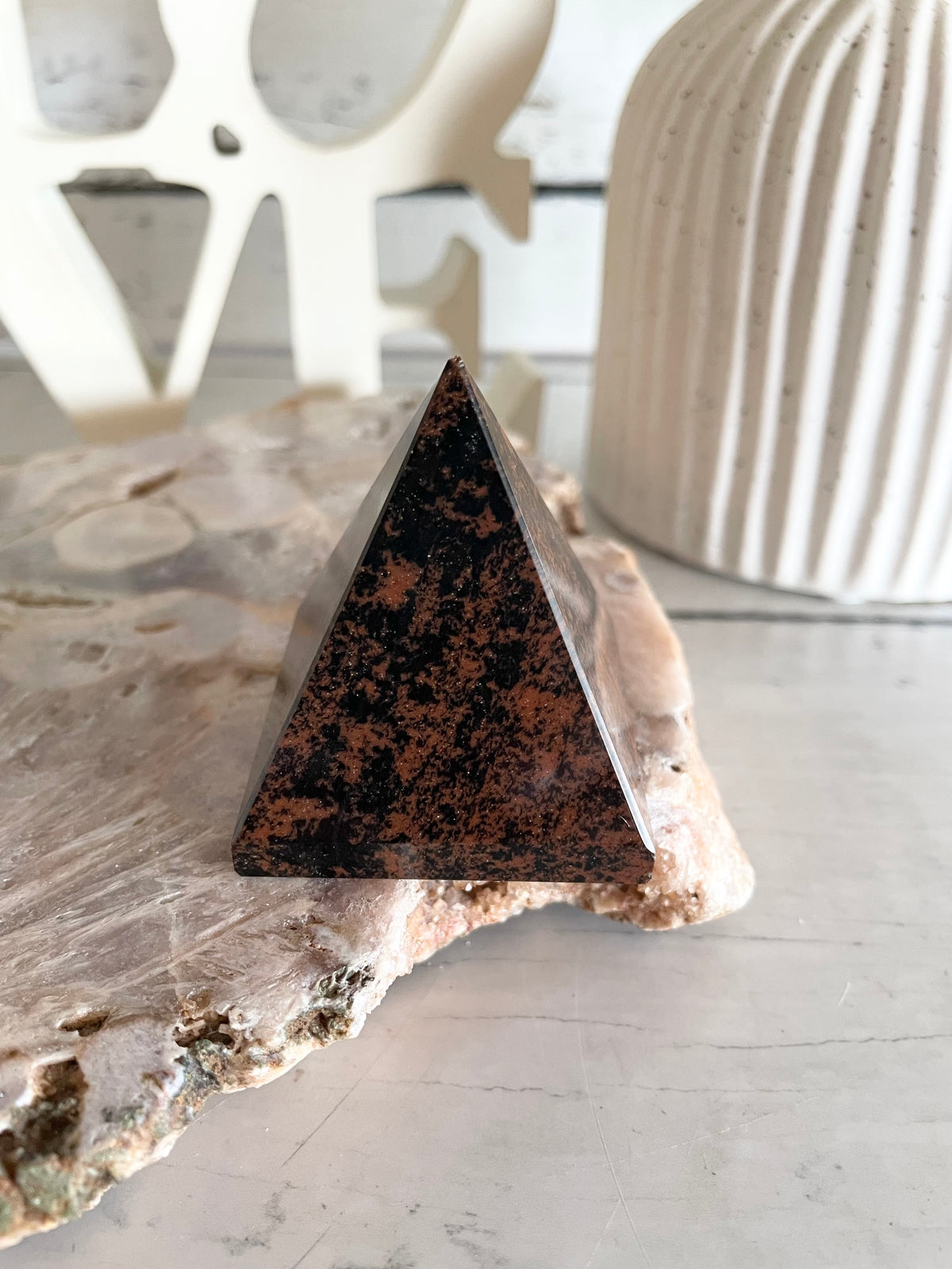 Mahogany Obsidian Pyramid