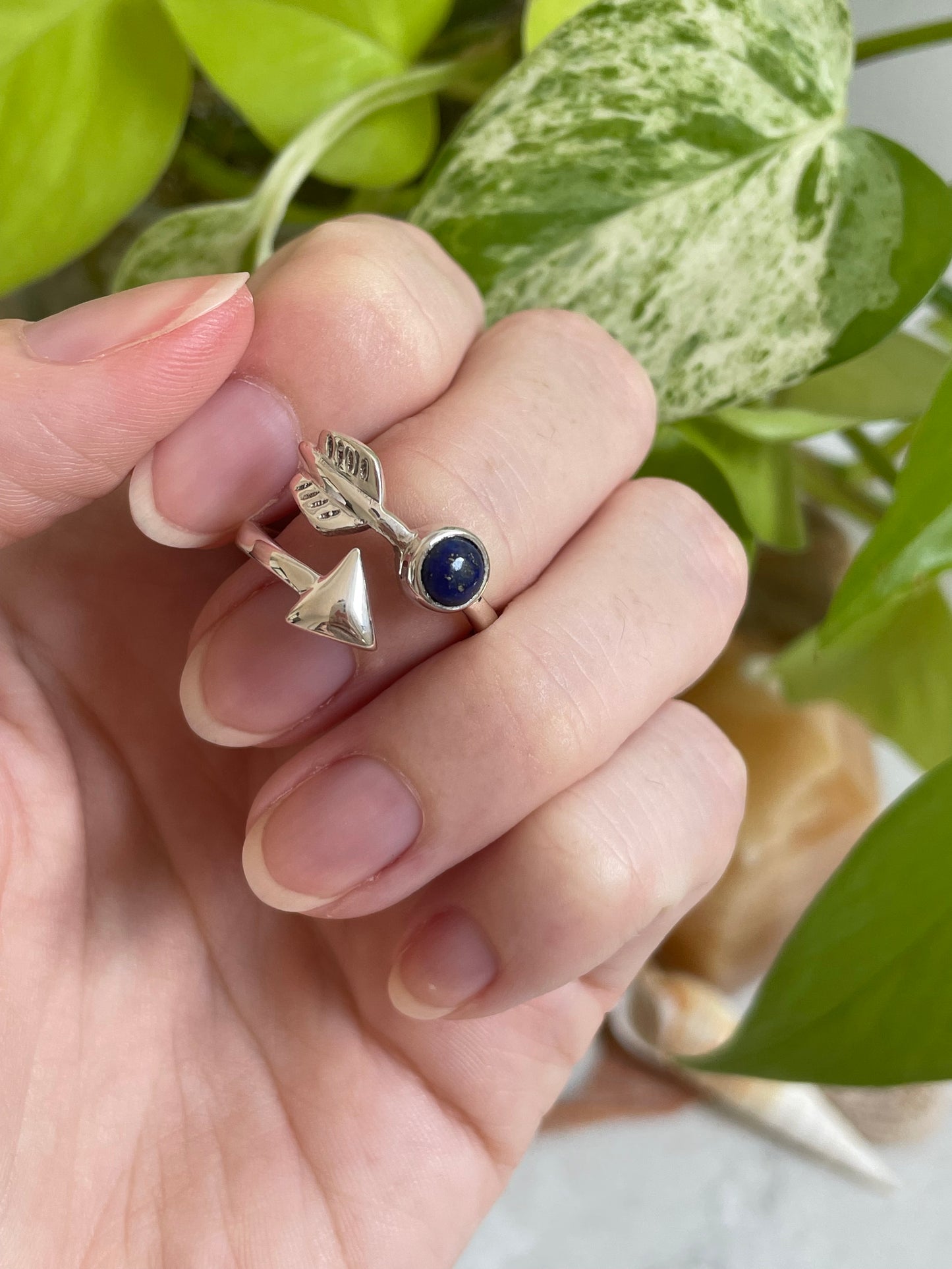 Lapis Lazuli Arrow Silver Ring