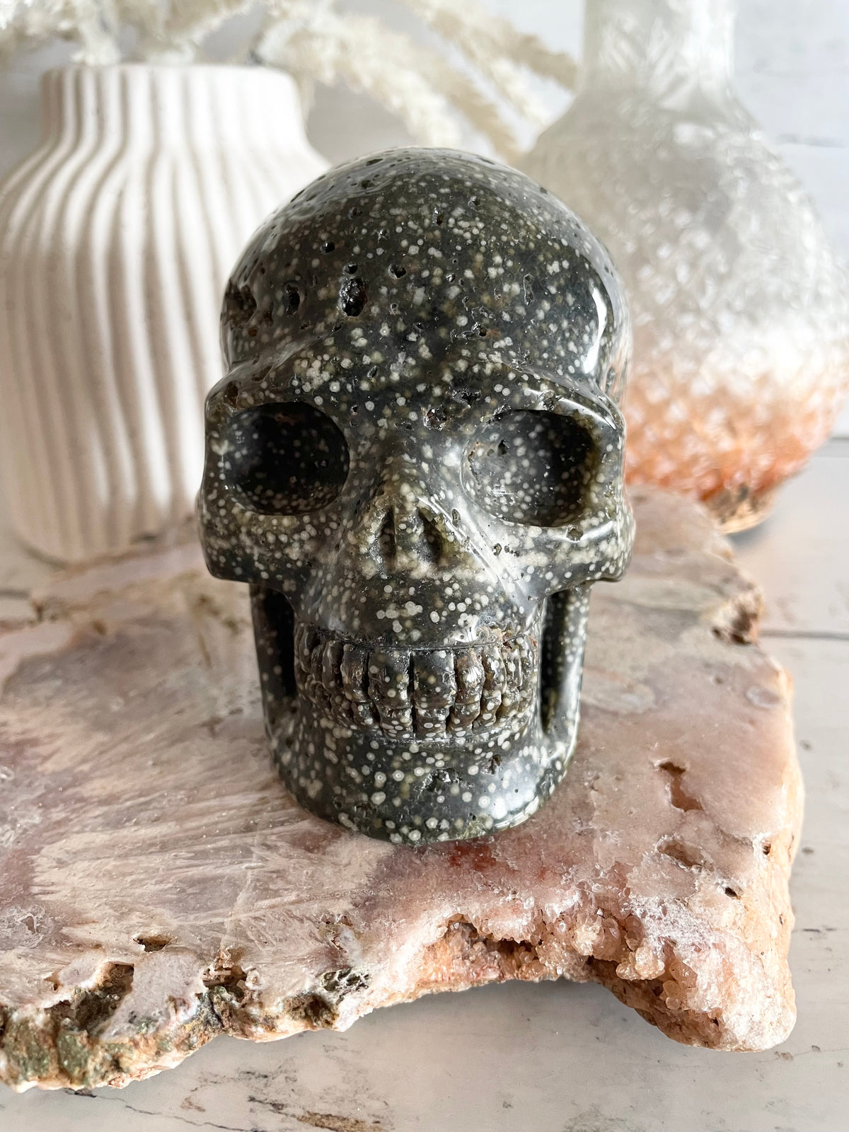 Ocean Jasper Skull