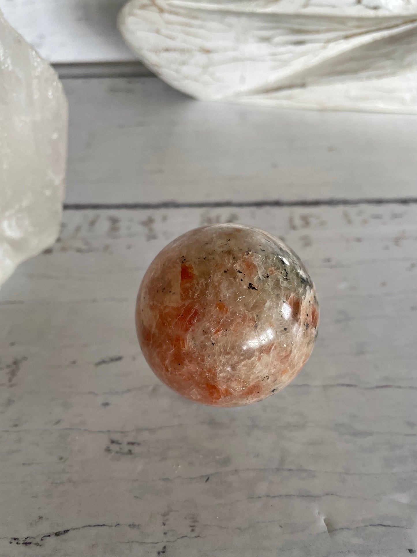 Sunstone Sphere Includes Wooden Holder