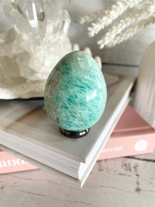 Amazonite Egg with holder