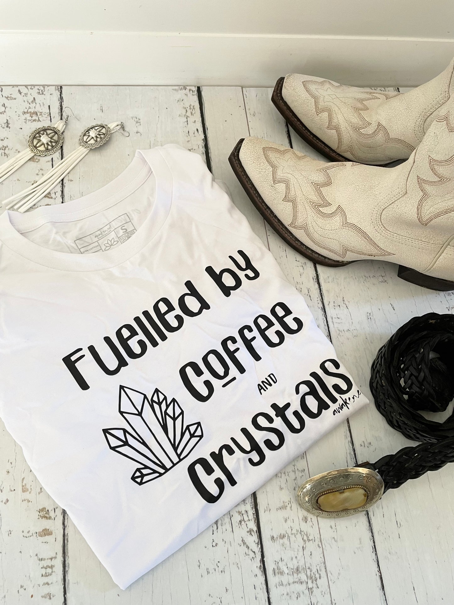 Spiritual Tee ~ Fuelled by Crystals & Coffee