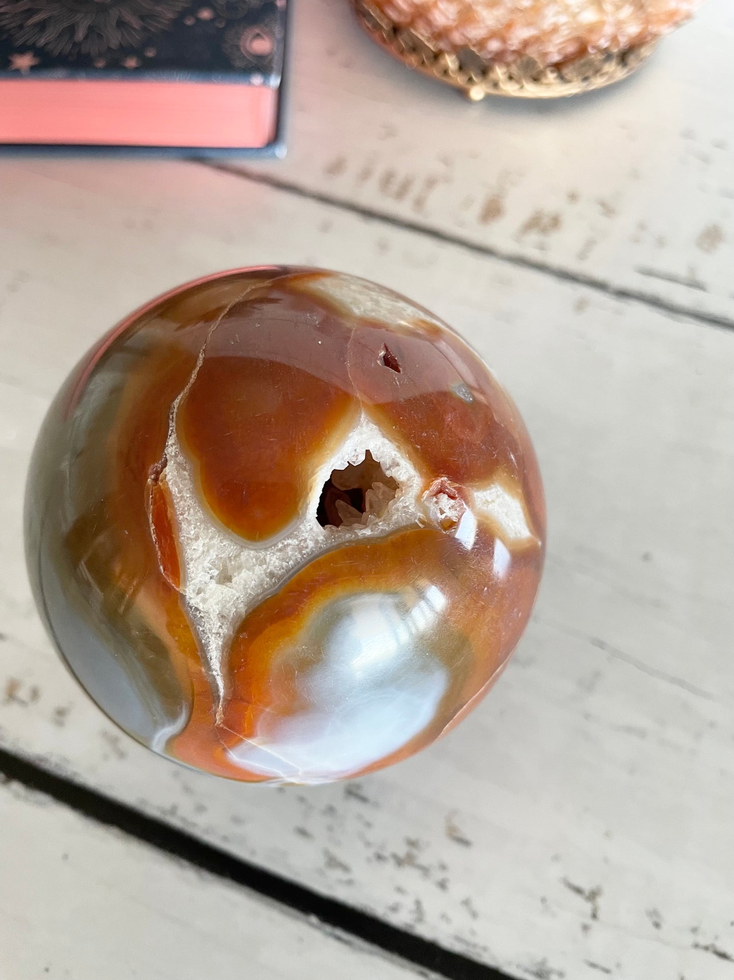 Carnelian Sphere Includes Holder