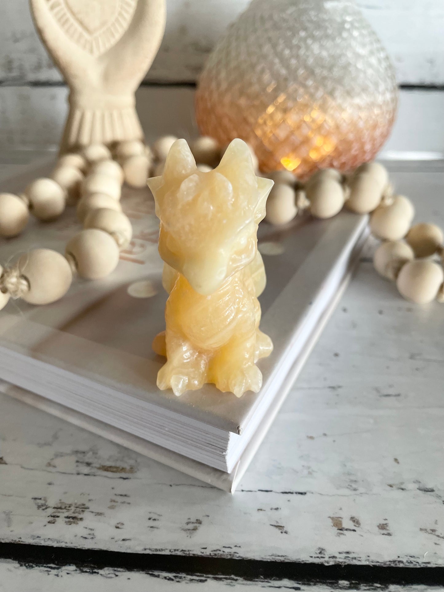 Yellow Calcite Dragon