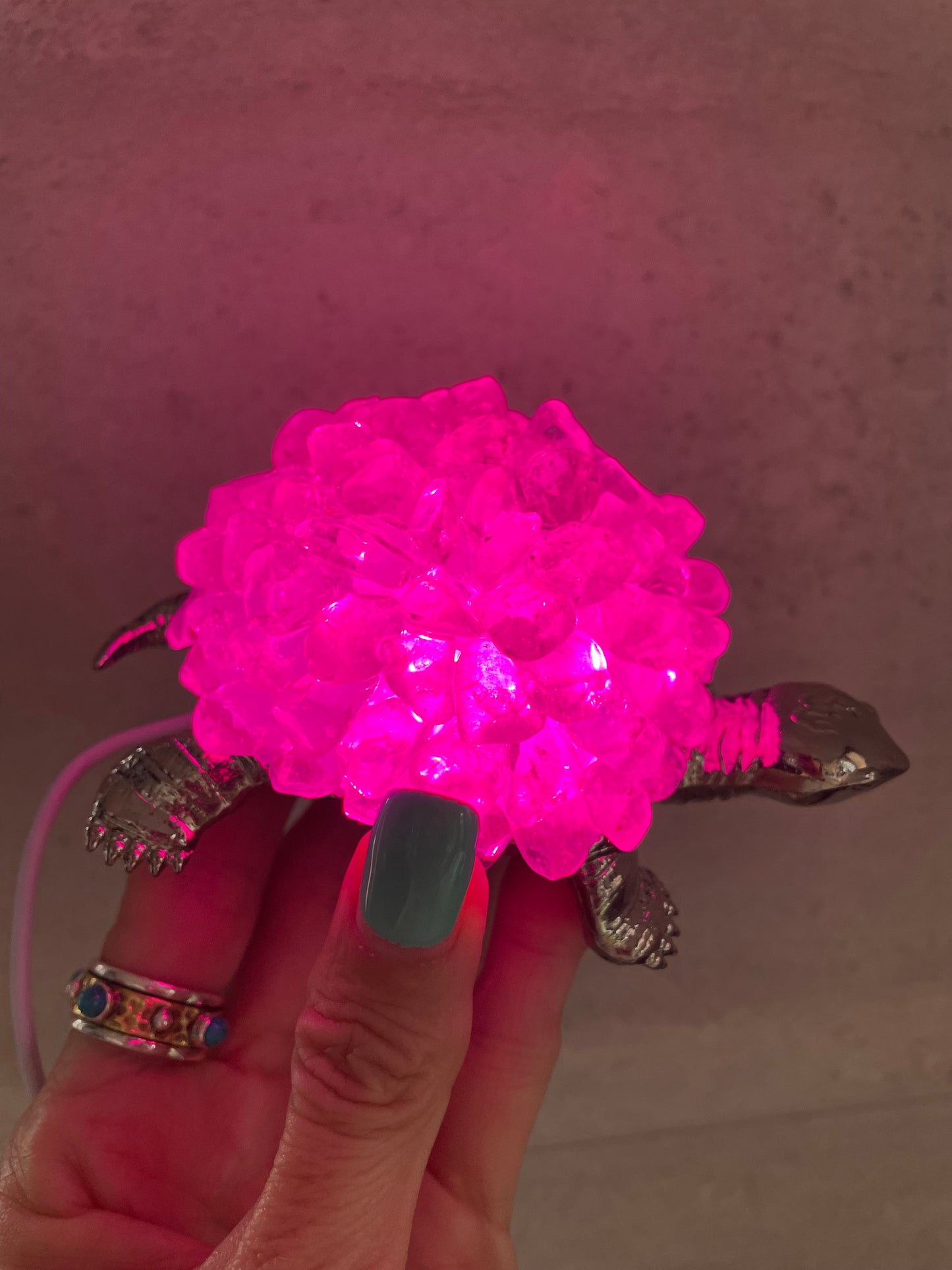 Tortoise Led Lamp ~ Clear Quartz