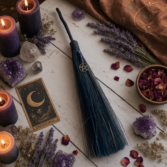 Pentacle Witch’s Besom ~ Sodalite