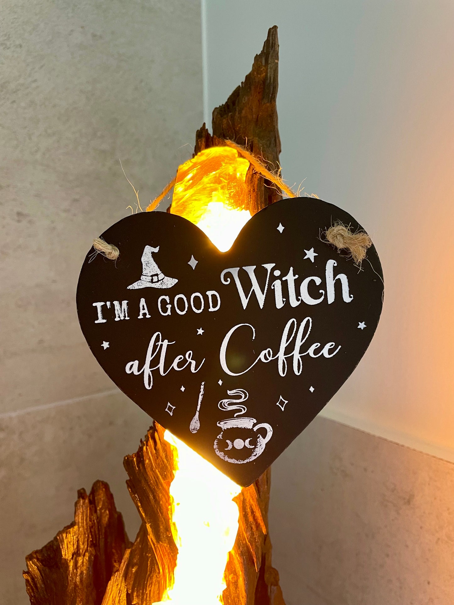 Wooden Sign ~ I’m a good witch after coffee