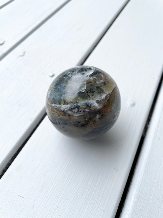 Peruvian Blue Opal Sphere with holder