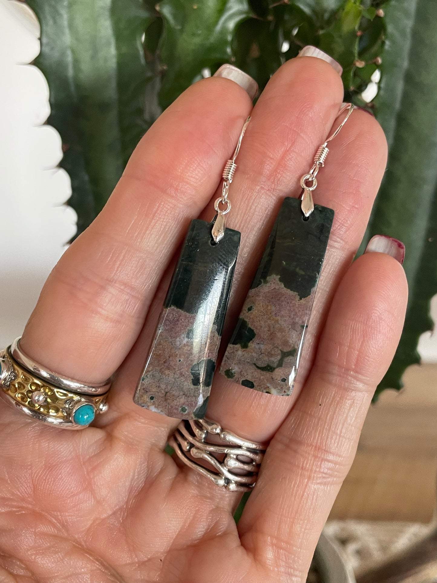 Sweetgrass Studio - Ocean Jasper Dangles