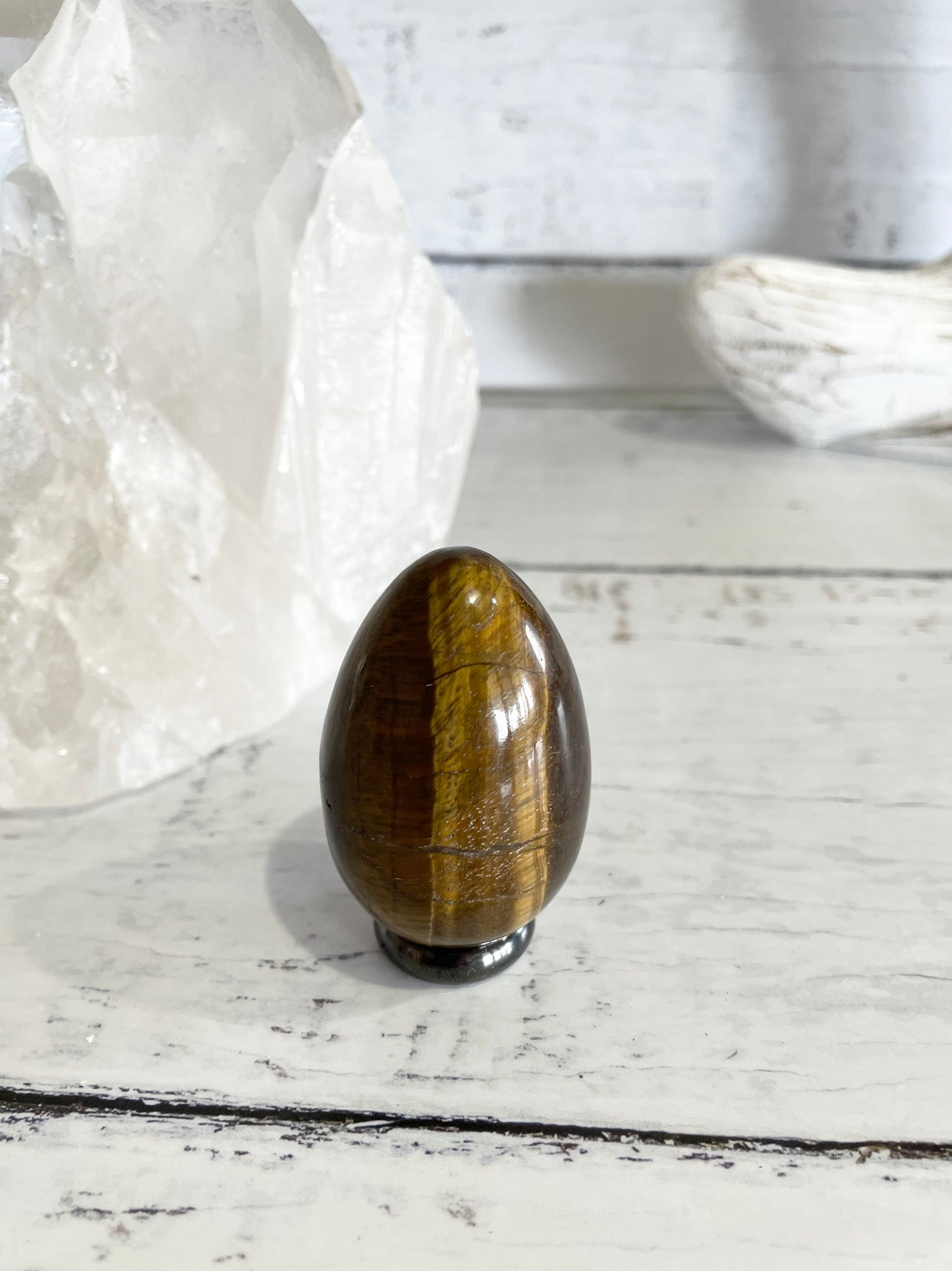 Tigers Eye Egg with holder