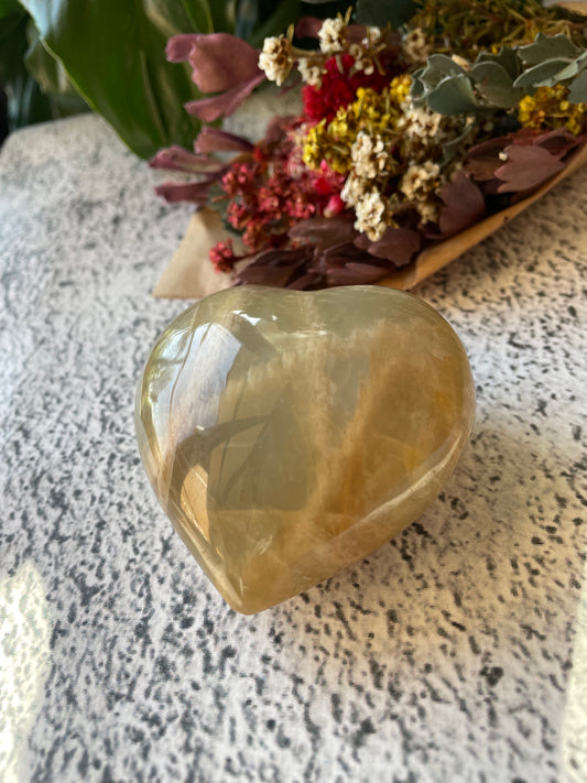 Green Moonstone Heart