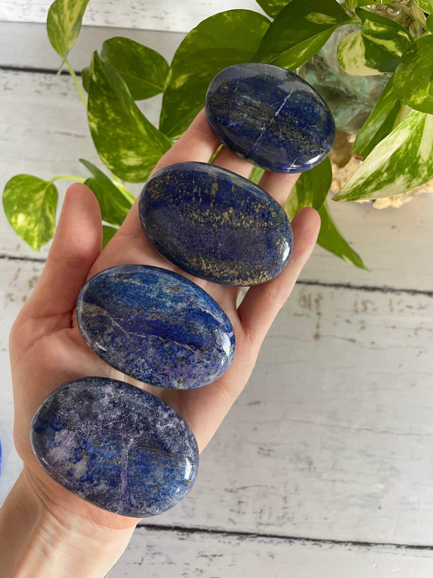 INTUITIVELY CHOSEN ~ Lapis Lazuli Pillow / Palm Stone