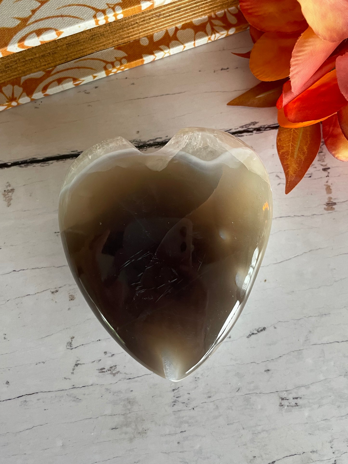 Agate Druzy Heart