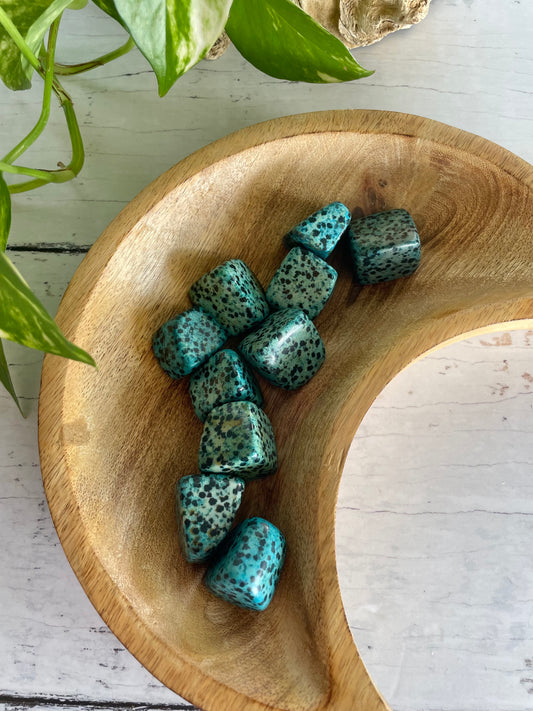 Blue Dalmatian Jasper Tumble Stones