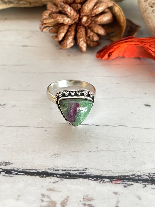 Tanzanian Ruby & Zoisite Silver Ring