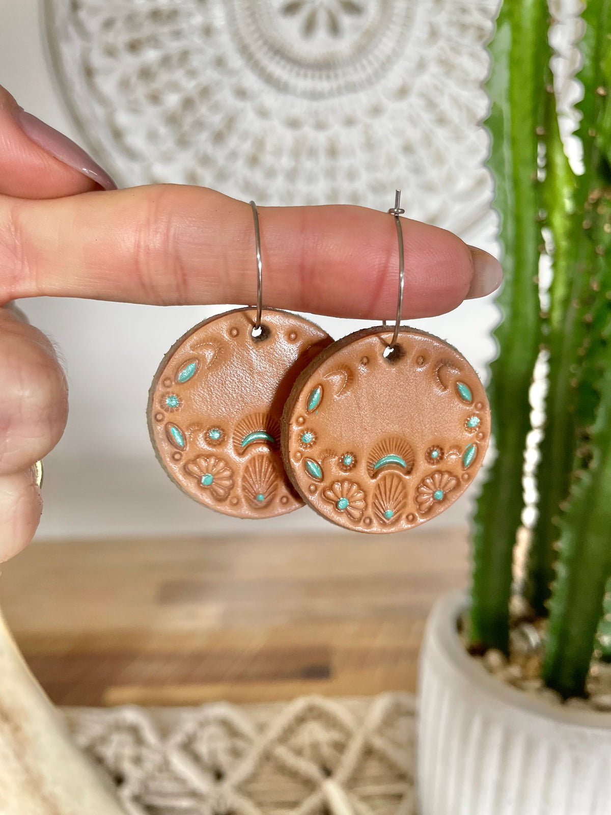 Artisan Leather Earrings