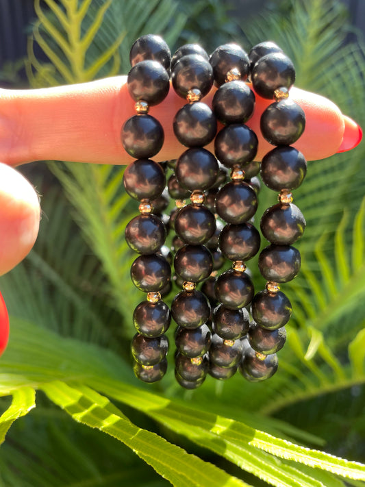 Shungite/Gold Healing Bracelet