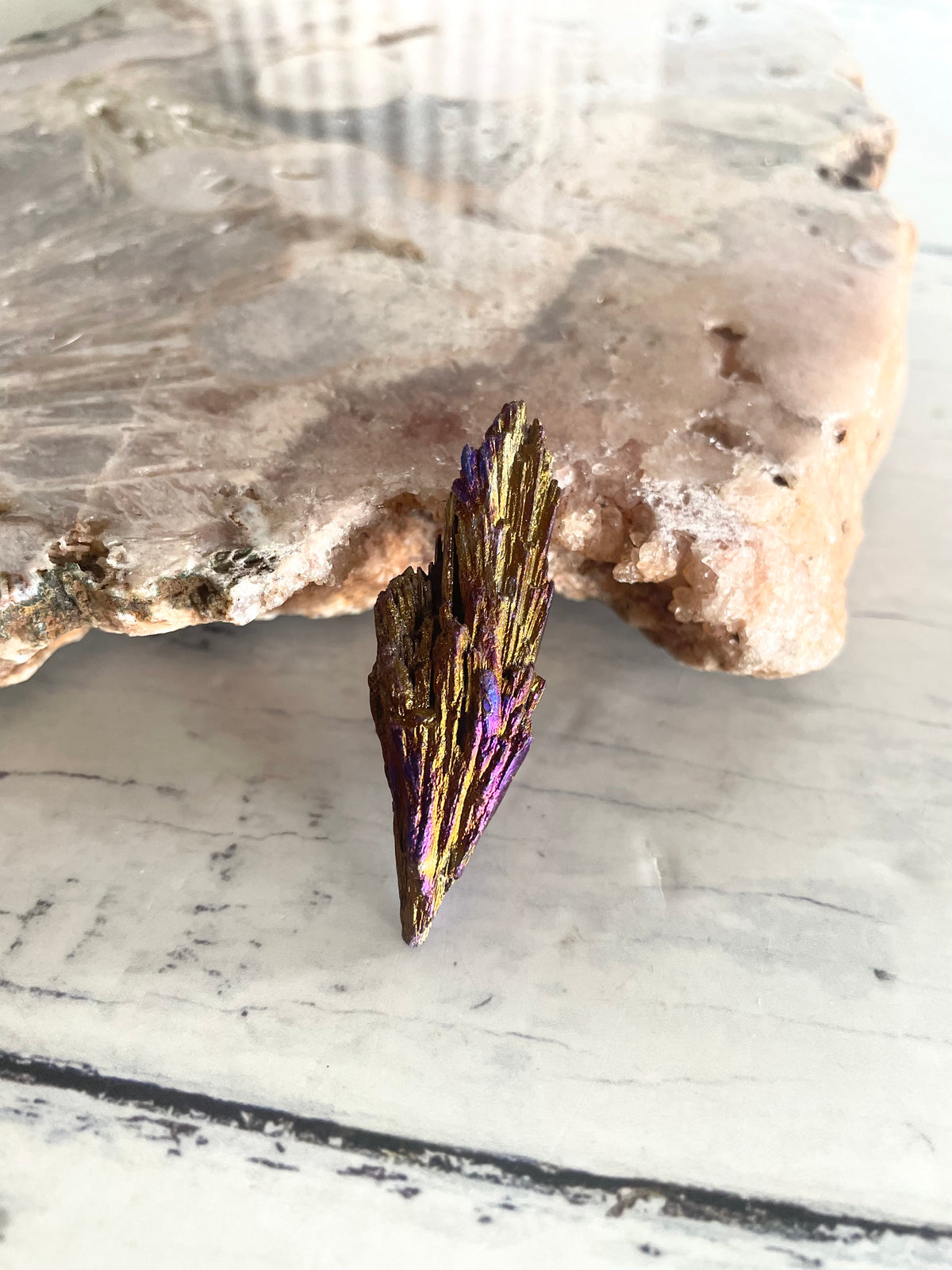 Black Kyanite Titanium Witch Fan/Broom