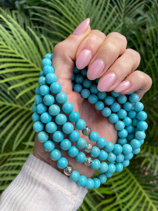 Blue Howlite Healing Anklet ~ Ambition