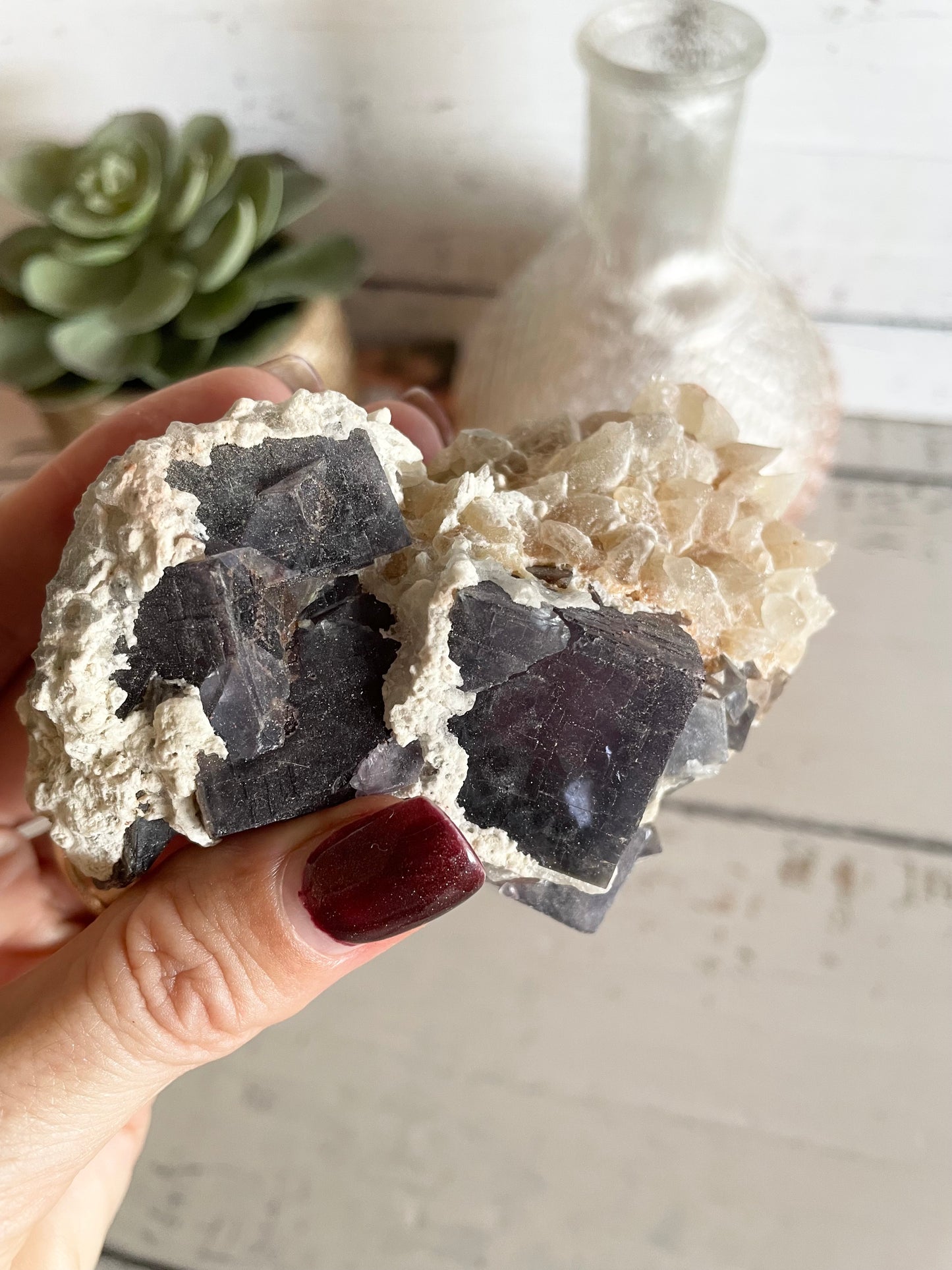 Blue Fluorite Matrix Cluster