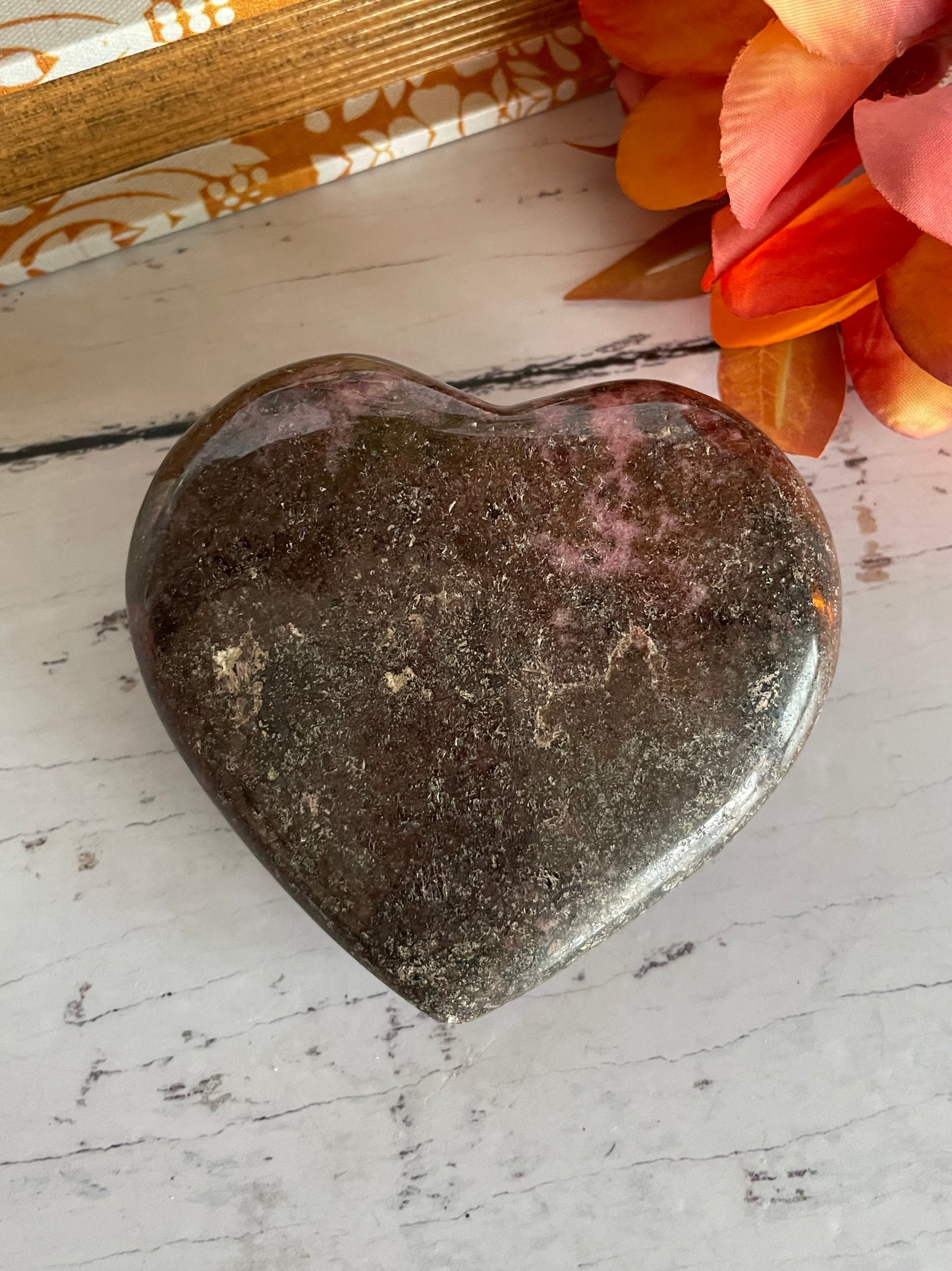 Rhodonite Heart