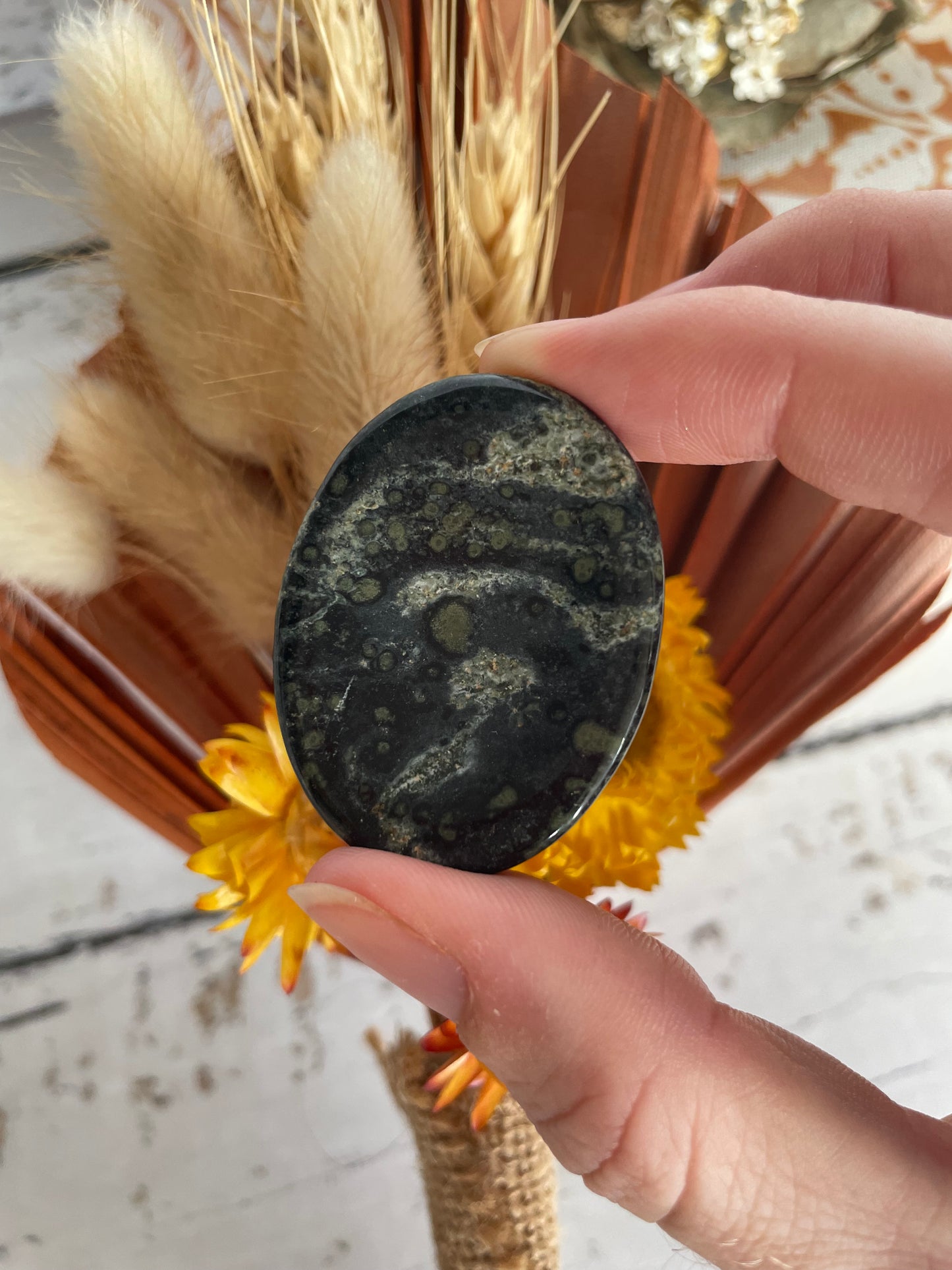 Kambaba Jasper Thumb/Worry Stone