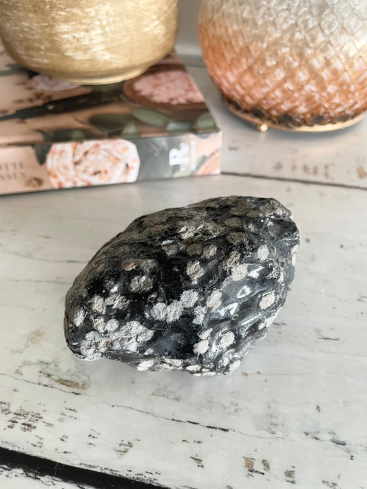 Raw Snowflake Obsidian