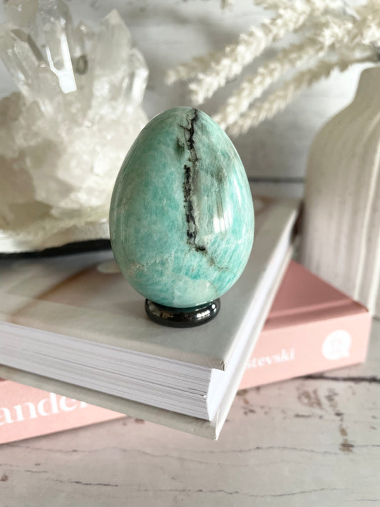 Amazonite Egg with holder