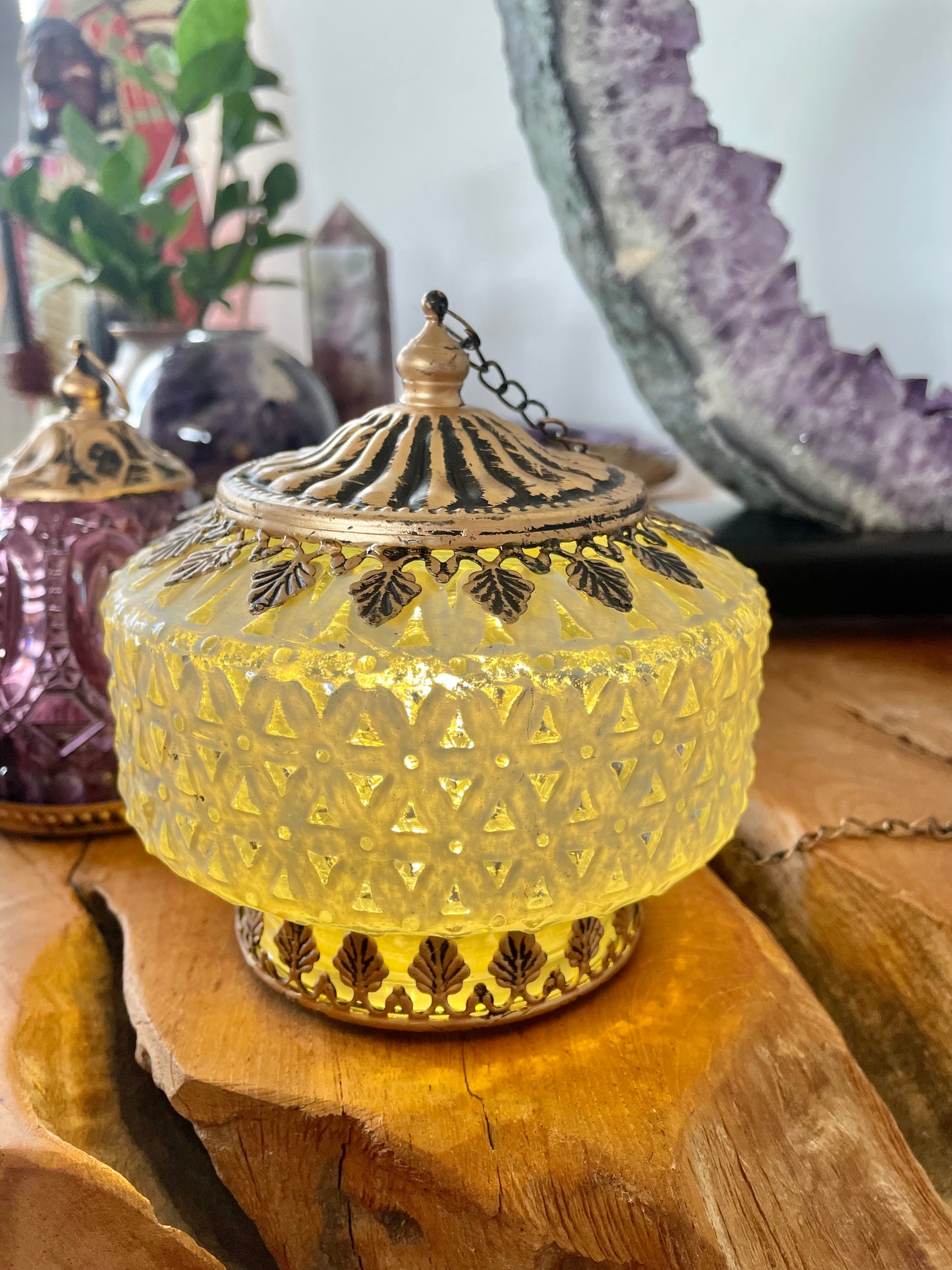 Vintage LED White Lantern