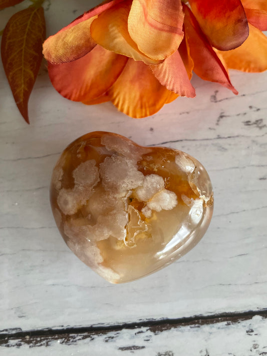 Flower Agate Heart