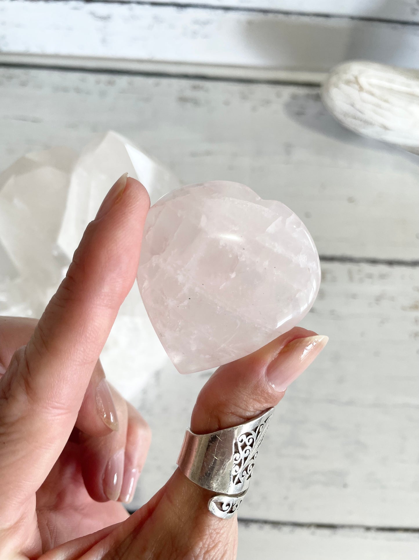 Rose Quartz Heart