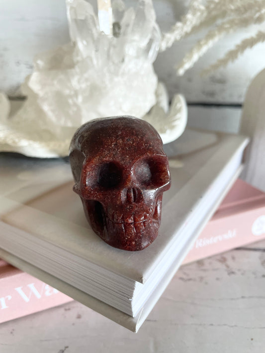 Red Jasper Skull
