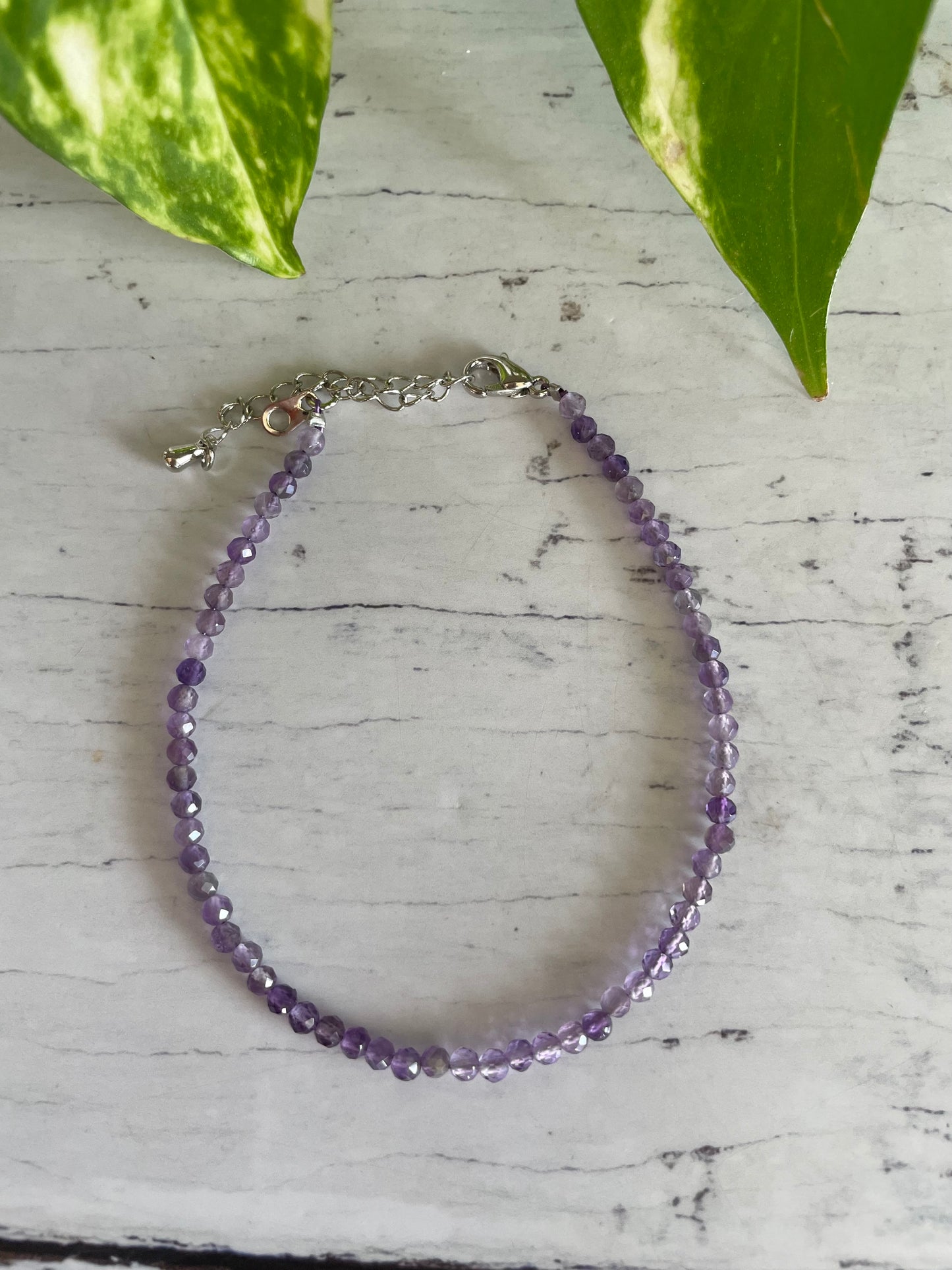 Faceted Amethyst Bracelet ~ Third Eye