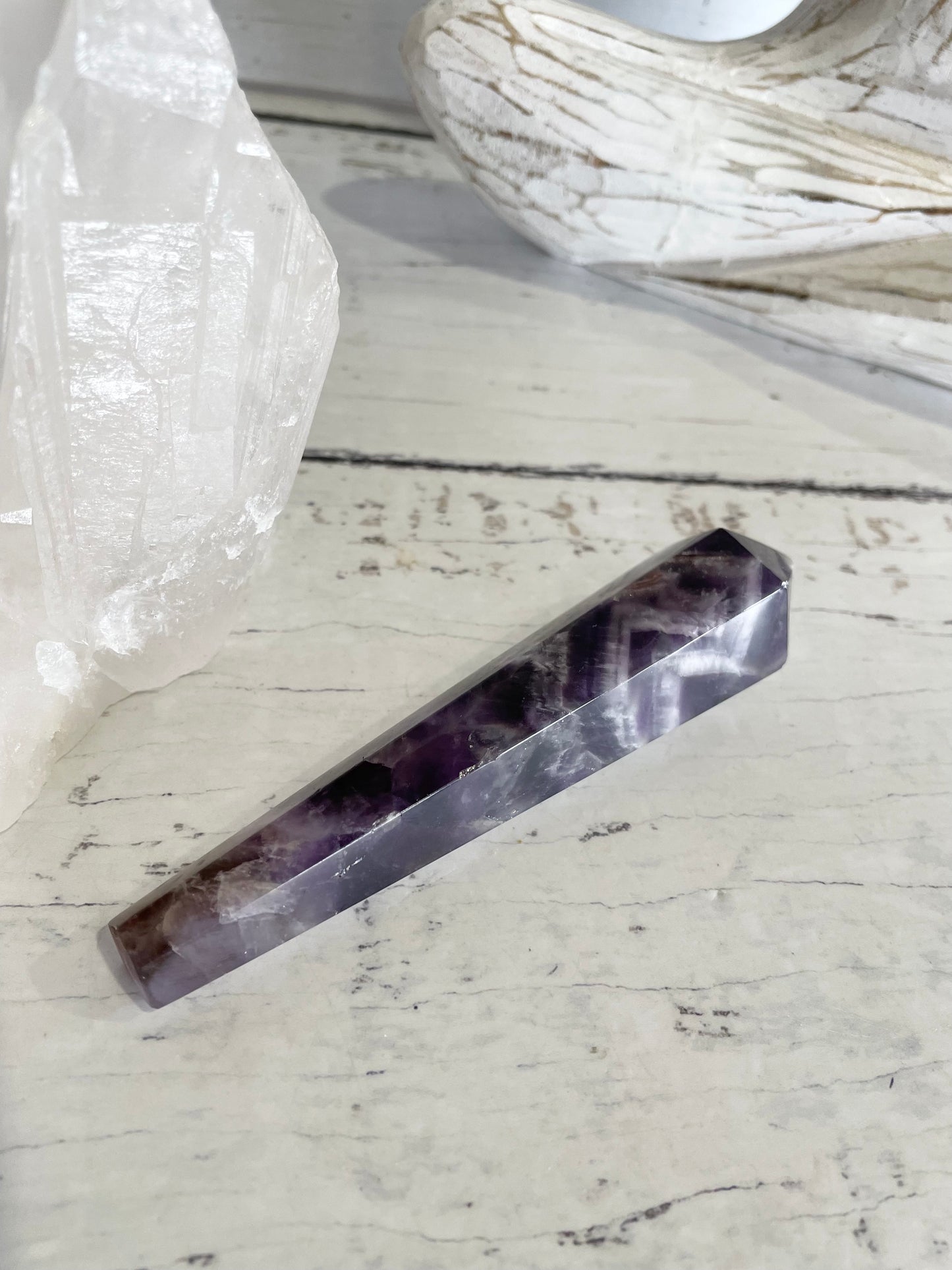 Chevron Dream Amethyst Torch/Point
