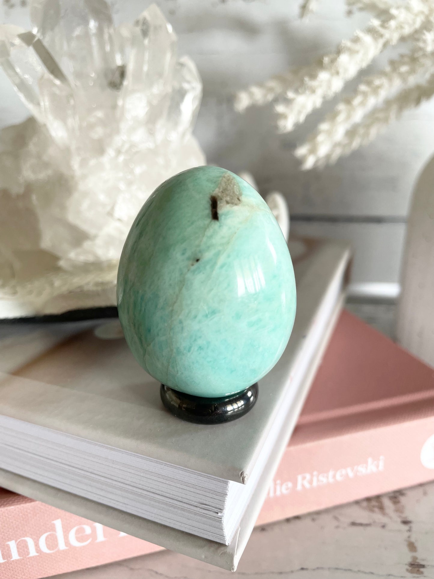 Amazonite Egg with holder