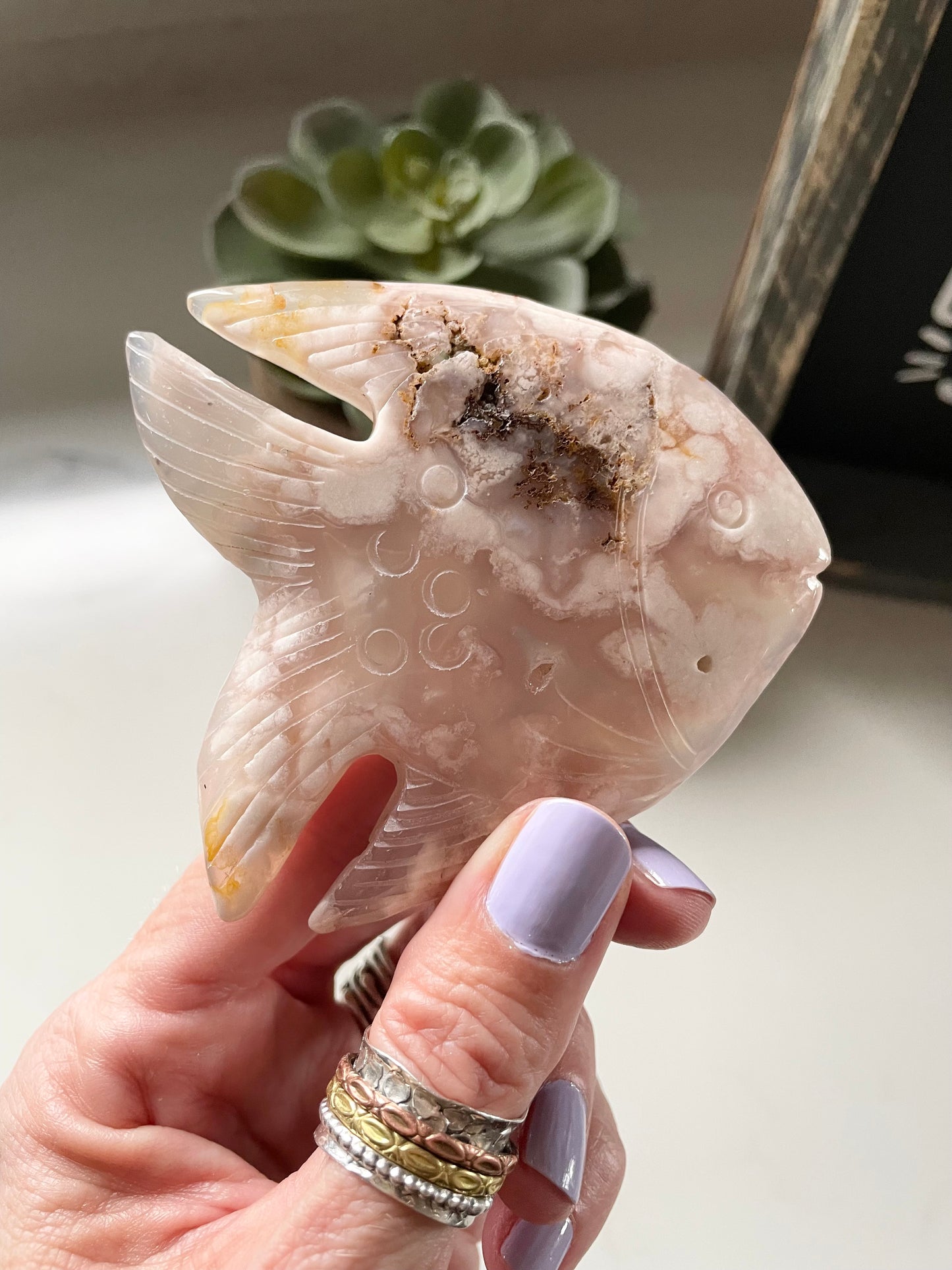 Flower Agate Angel Fish