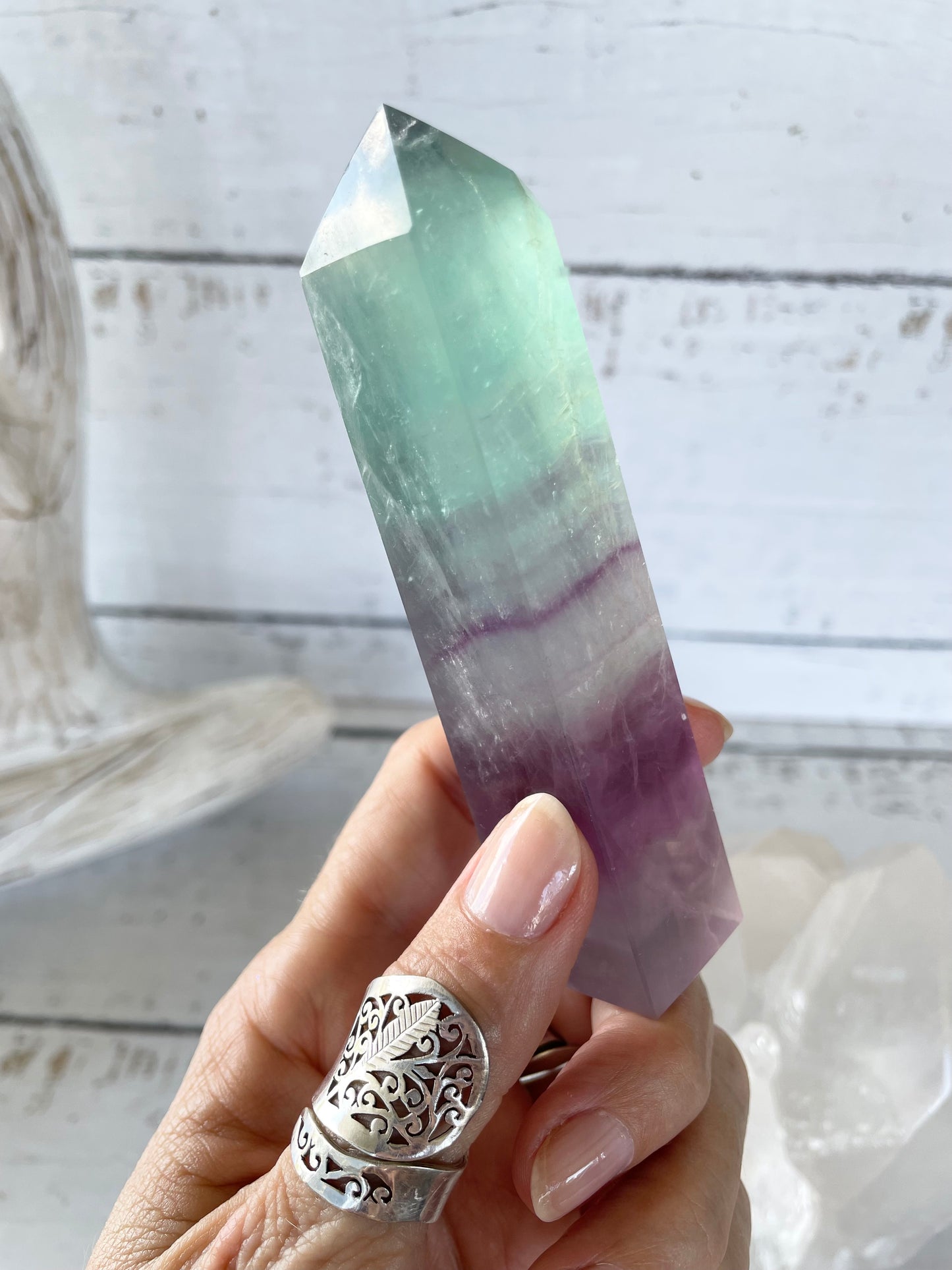 Rainbow Fluorite Obelisk