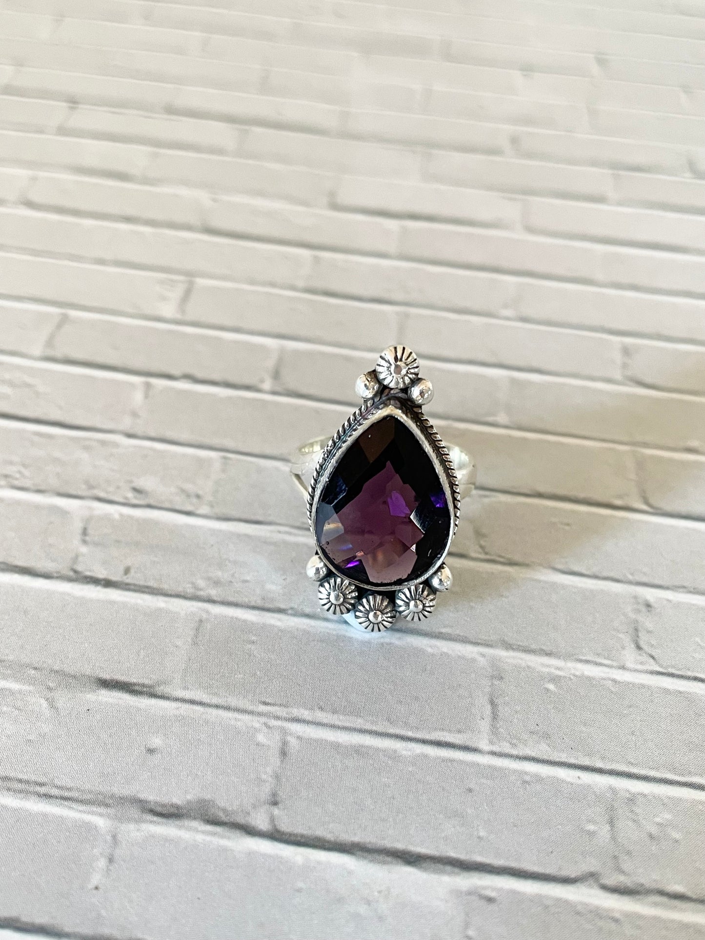 Amethyst ring ~Adjustable size 6-10