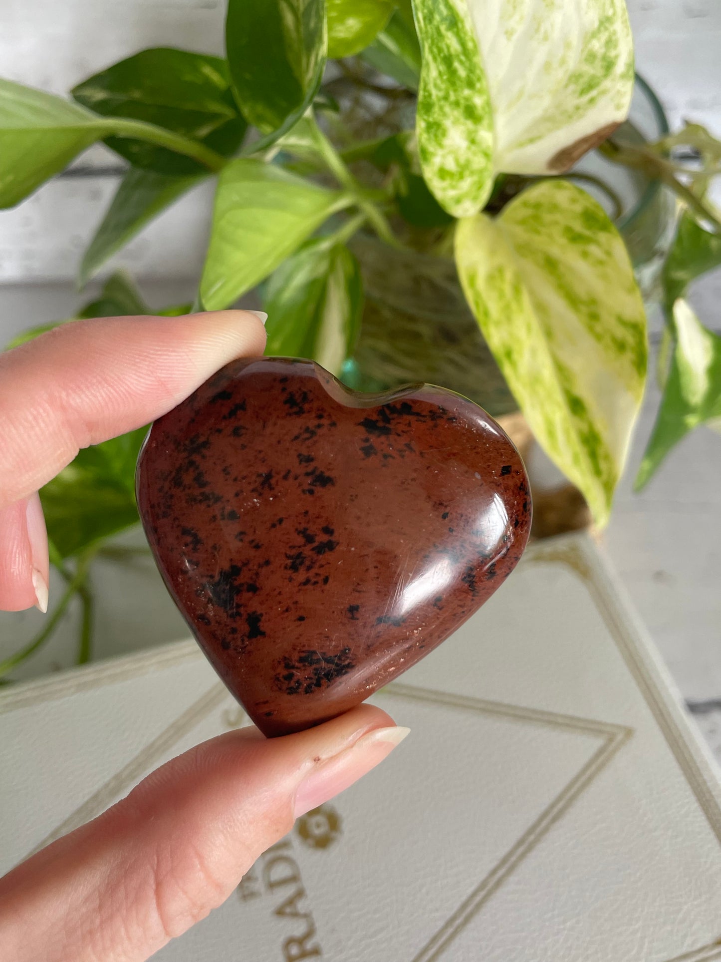 Mahogany Obsidian Heart