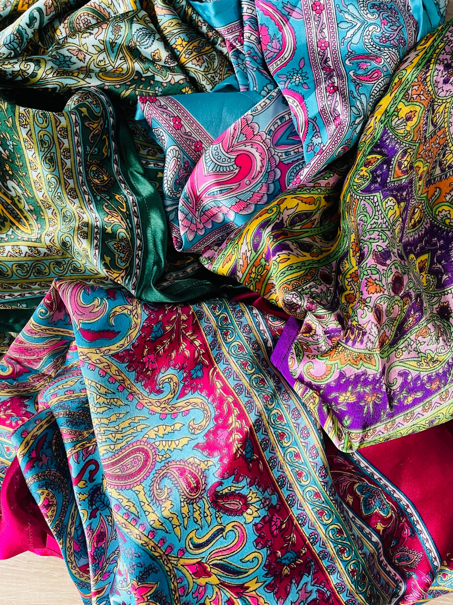 Emerald Paisley Wrap Shawl