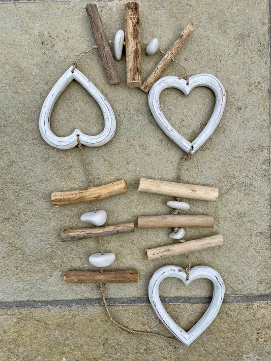 Driftwood Coastal Hanging ~ Hearts