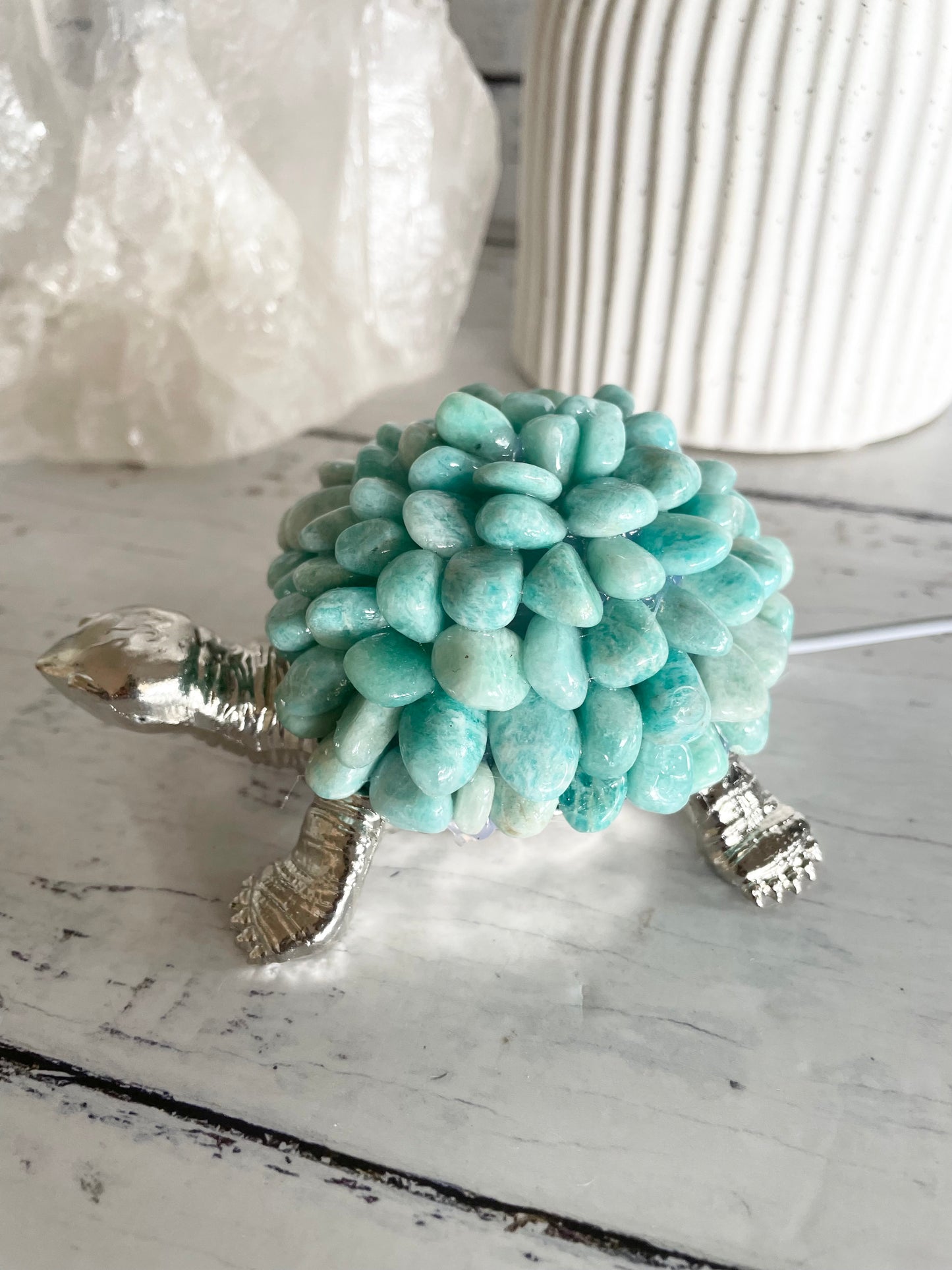 Tortoise Led Lamp ~ Amazonite