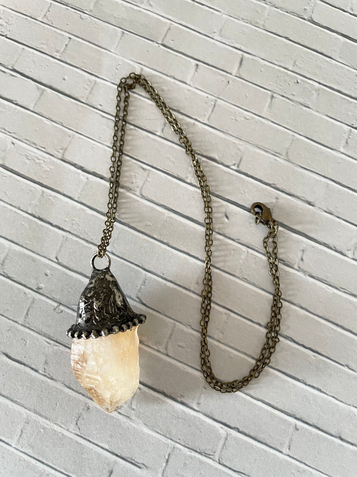 Brass / Copper Citrine Necklace
